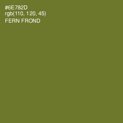 #6E782D - Fern Frond Color Image
